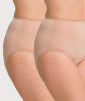 Underbliss Invisibliss No Show Seamless Full Brief 2 pack - Nude Knickers