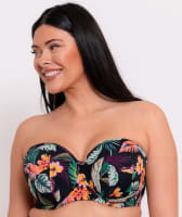 Curvy Kate Cuba Libre Bandeau Bikini Top - Print Mix Swim