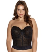 Goddess Lace Bridal Bustier - Black Bras
