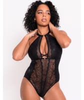 Scantilly Opulence Stretch Lace Bodysuit - Black Bodysuits & Basques 