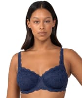Triumph Essential Lace Balconette Bra - Navy Blue Bras 
