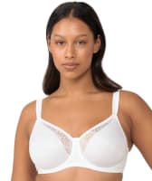 Triumph Lacy Minimizer Bra - White Bras 