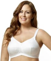Elila Cotton Cup Wire Free Nursing Bra - White Bras 10D White