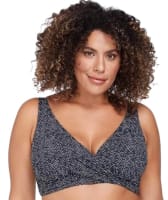 Artesands Zig Zag Delacroix Cross Front D-G Cup Bikini Top - Black Swim