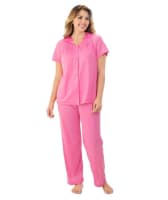 Exquisite Form Short Sleeve Pajamas Plus - Perfumed Rose Sleep / Lounge 