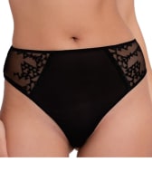 Curvy Kate Centre Stage Deep Thong - Black Knickers 
