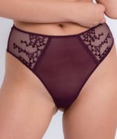 Curvy Kate Centre Stage Deep Thong - Fig Purple Knickers 