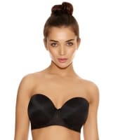 Freya Deco Underwired Moulded Strapless Bra Bras 6D Black