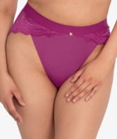 Scantilly Indulgence High Waist Brief - Orchid/Latte Knickers