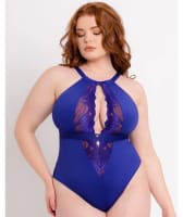 Scantilly Indulgence Stretch Lace Bodysuit - Ultraviolet Blue Bodysuits & Basques