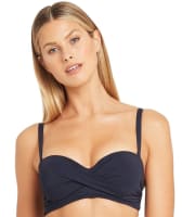 Sea Level Essentials Twist Front Bandeau Bikini Top - Night Sky Swim