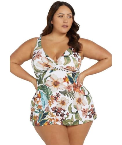 Artesands Into the Saltu Delacroix Cross Over D-G Cup Swimdress - White Swim 