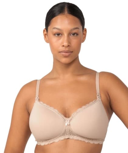 Triumph Gorgeous Mama Lace Maternity & Nursing Wire-free Bra - Nude Bras 
