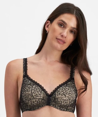Berlei Barely There Lace Contour Bra - Black Bras 