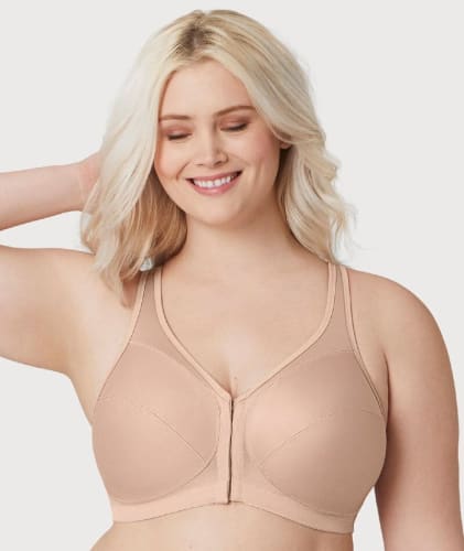 Glamorise MagicLift Front-Closure Posture Back Wire-free Bra - Cafe Bras 