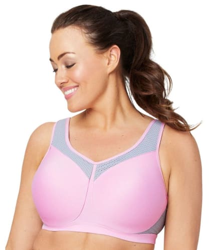 Glamorise Wonderwire Underwired Sport Bra - Pink Bras 