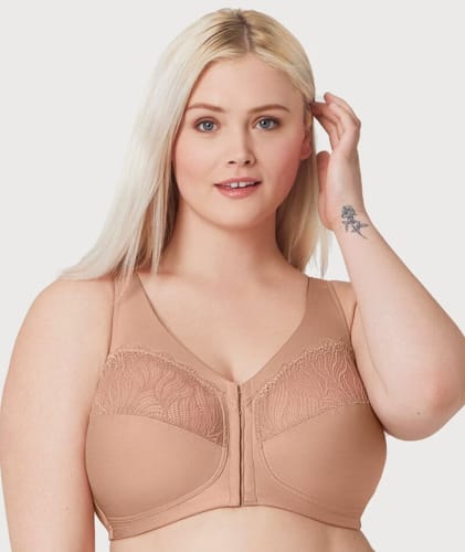 Glamorise MagicLift Natural Shape Front-Closure Bra - Cappuccino Bras 