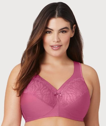 Glamorise MagicLift Natural Shape Support Wire-free Bra - Red Violet Bras 