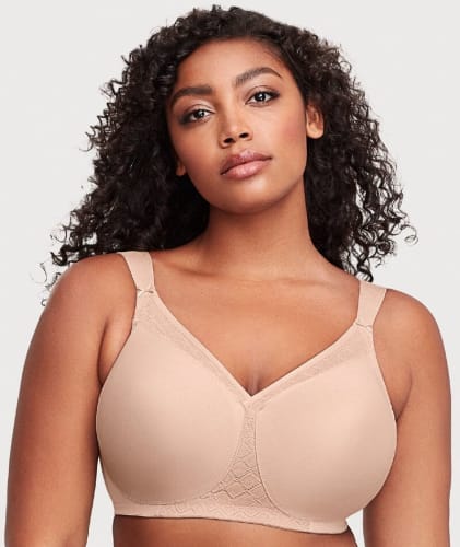 Glamorise MagicLift Seamless Support Wire-free T-Shirt Bra - Cafe Bras 