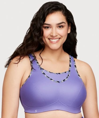 Glamorise No-Bounce Camisole Sports Bra - Purple Bras 