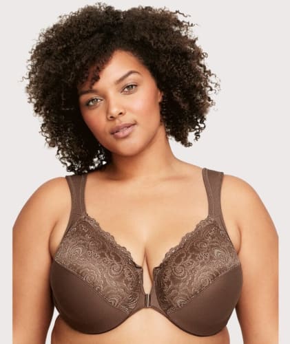 Glamorise WonderWire Front-Closure Bra - Mocha Bras 