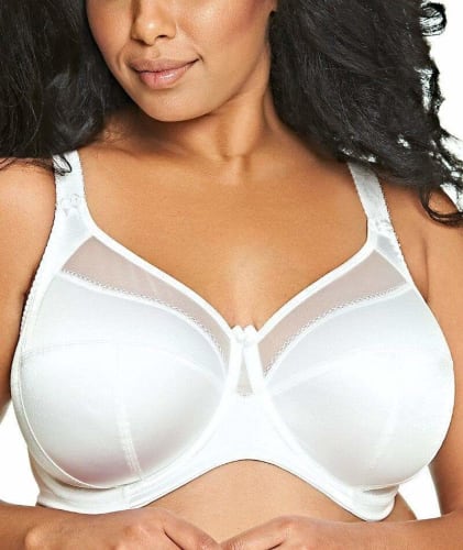 Goddess Keira Underwired Banded Bra - White Bras 
