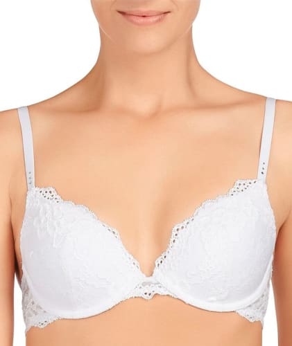 Pleasure State My Fit Lace FMO Push-Up Plunge Bra - White Bras 