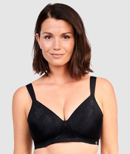 Sans Complexe Perfect Shape Wide Strap Wire-free Padded Bra - Black Bras 