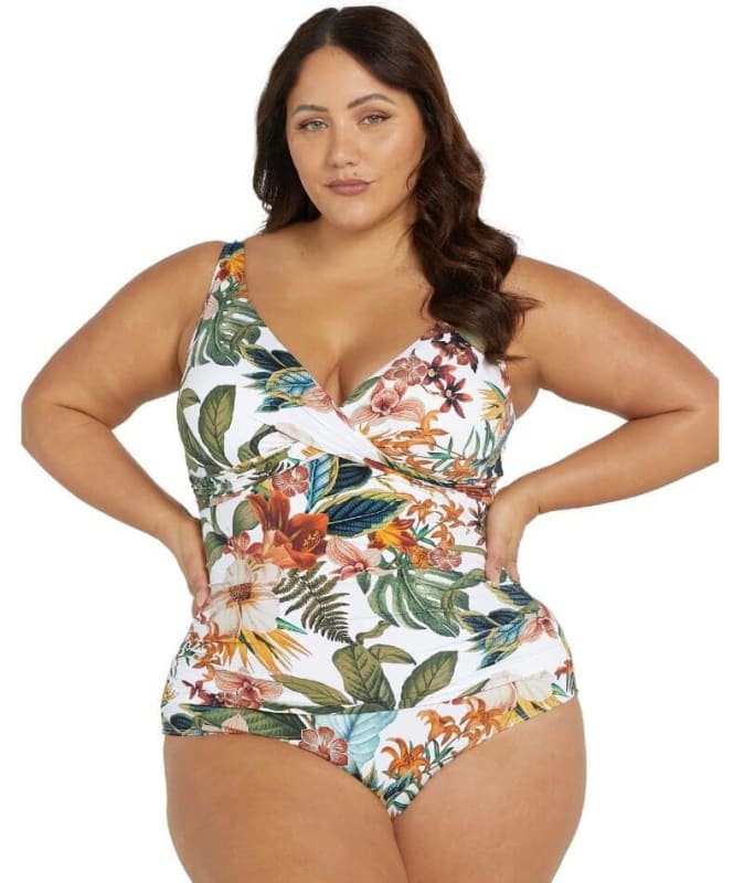 Artesands Into the Saltu Delacroix Cross Front D-G Cup One Piece Swimsuit - White Swim