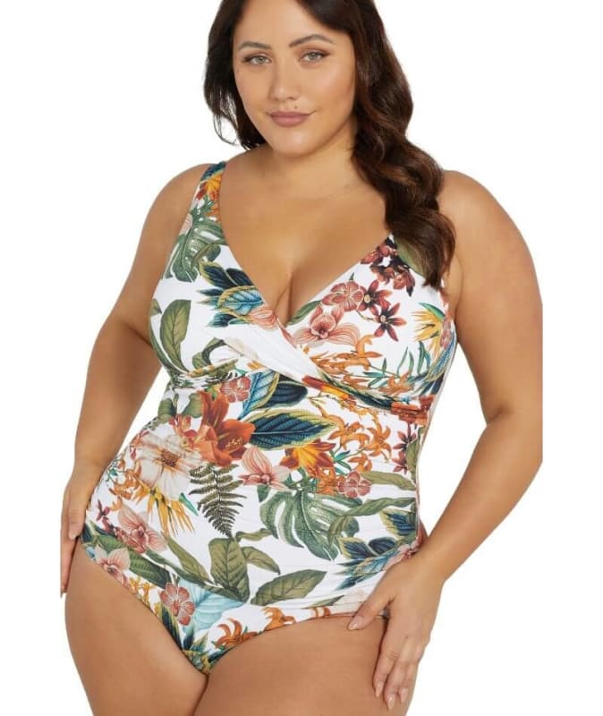 Artesands Into the Saltu Delacroix Cross Front D-G Cup One Piece Swimsuit - White Swim 