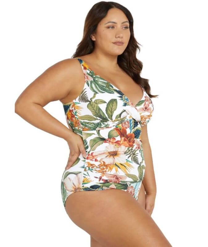 Artesands Into the Saltu Delacroix Cross Front D-G Cup One Piece Swimsuit - White Swim 