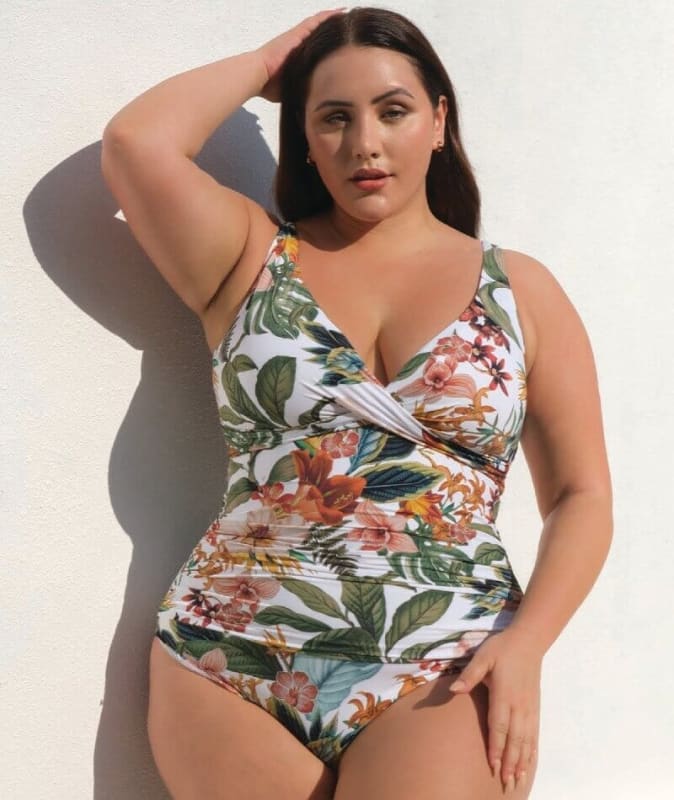 Artesands Into the Saltu Delacroix Cross Front D-G Cup One Piece Swimsuit - White Swim 