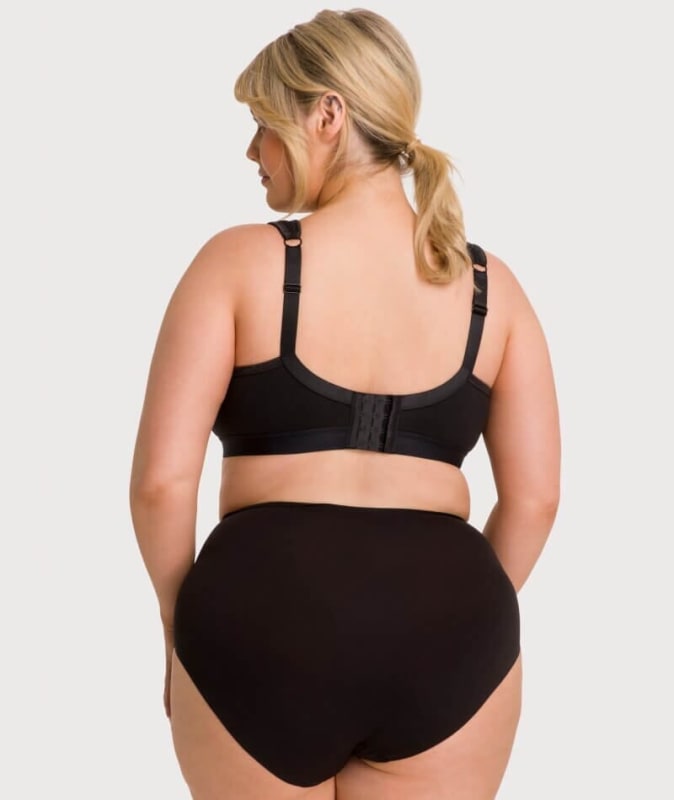 Ava & Audrey Faye Cotton Wire-free Support Bra 2 Pack - Black Bras