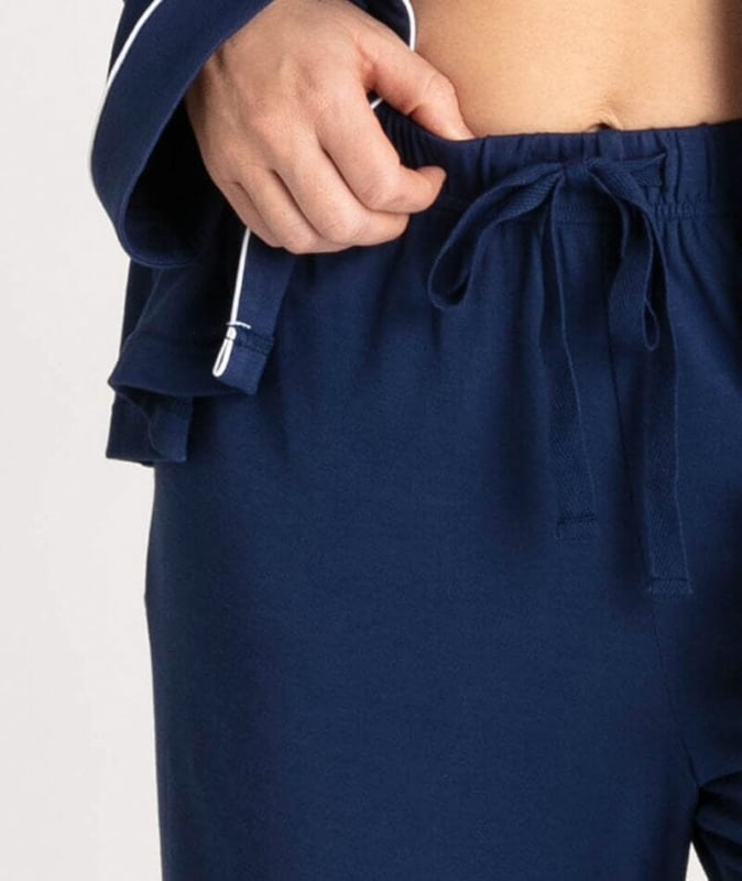 Ava & Audrey Maddison Knit Lounge PJ Set - Navy Sleep / Lounge