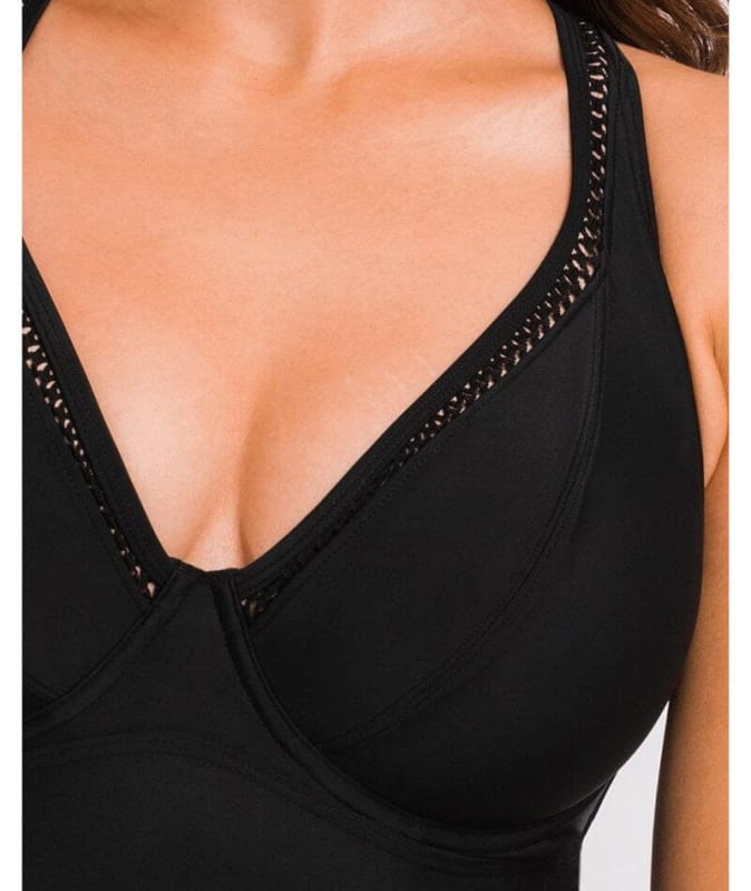 Curvy Kate First Class Plunge Swimsuit - Black Swim