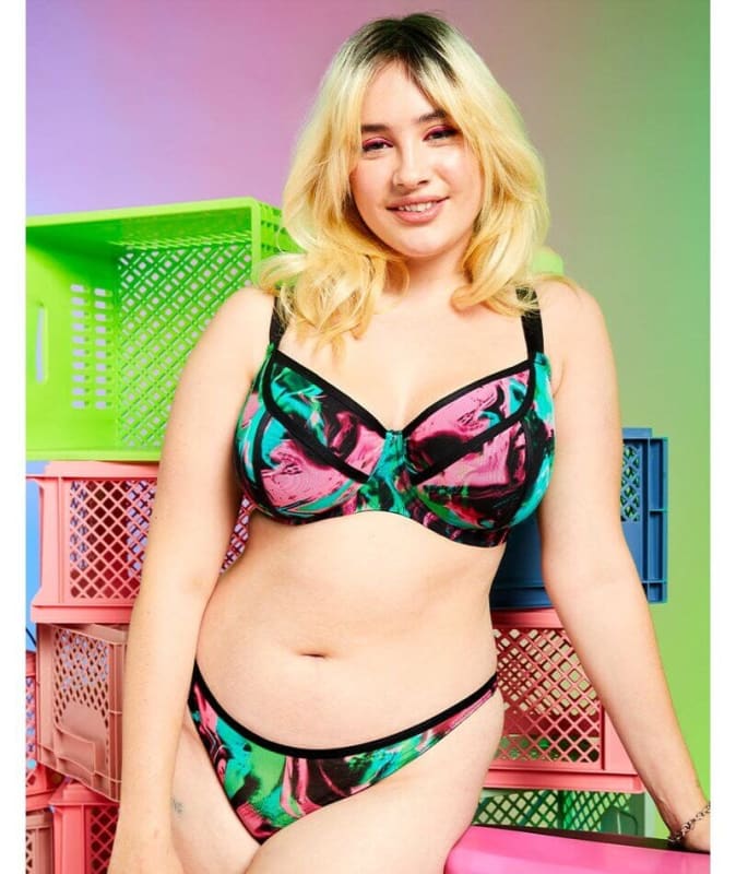 Curvy Kate Reality Check Balcony Bra - Print Mix Multicolour Bras 