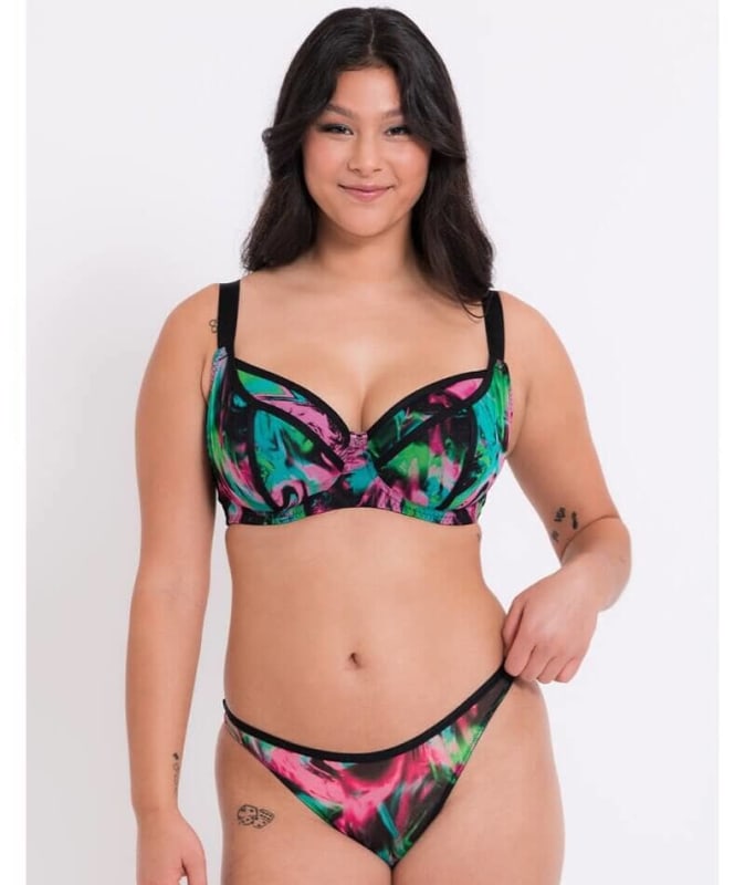 Curvy Kate Reality Check Balcony Bra - Print Mix Multicolour Bras