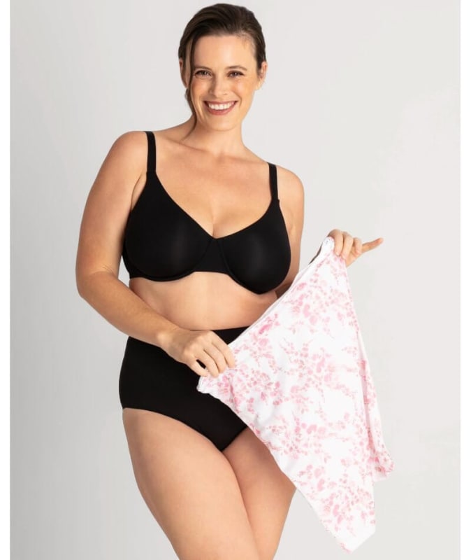 Curvy Lingerie Pink Floral Washbag - Large Bra Accessories