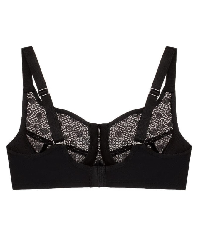 Glamorise Lace Comfort WonderWire Bra - Black Bras