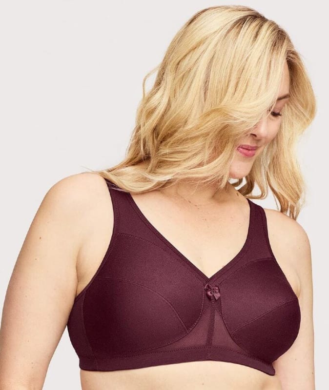 Glamorise Magiclift Active Support Wire-Free Bra - Wine Bras