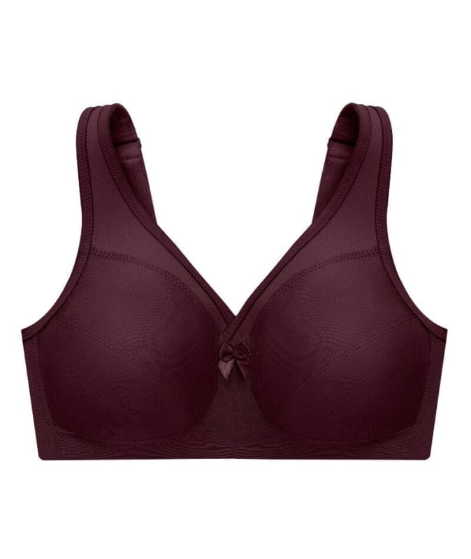 Glamorise Magiclift Active Support Wire-Free Bra - Wine Bras