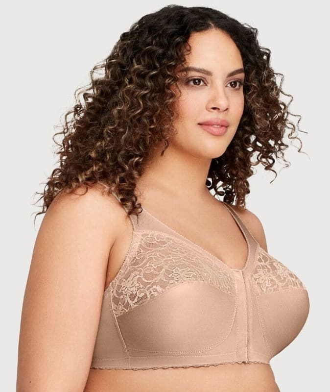 Glamorise Magiclift Front-Closure Support Wire-Free Bra - Blush Bras