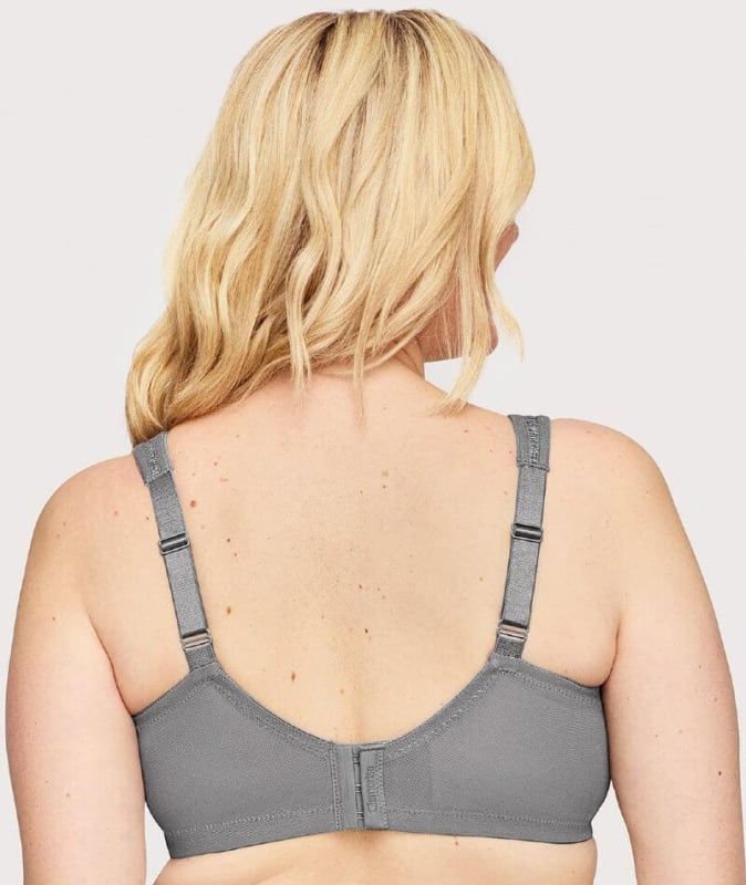 Glamorise Magiclift Moisture Control Wire-Free Bra - Gray Bras 