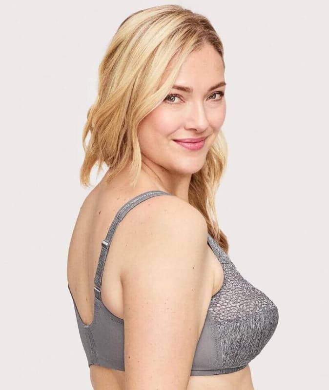 Glamorise Magiclift Moisture Control Wire-Free Bra - Gray Bras 