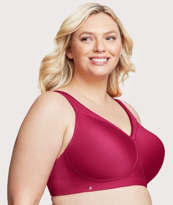 Glamorise Magiclift Seamless Wire-Free Sports Bra - Ruby Red Bras