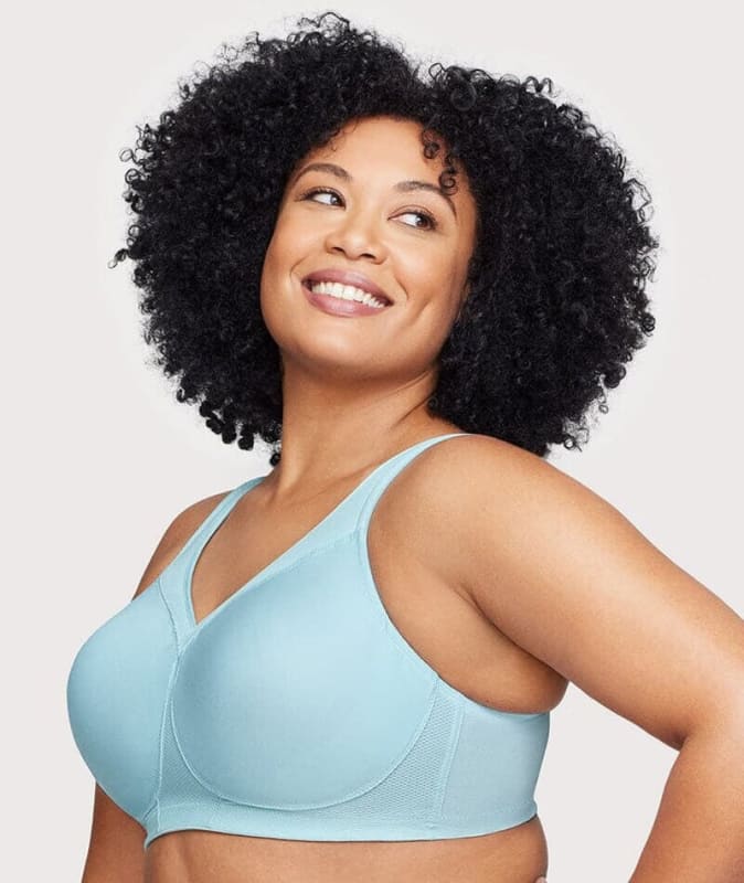 Glamorise Magiclift Seamless Wire-Free Sports Bra - Frosted Aqua Bras
