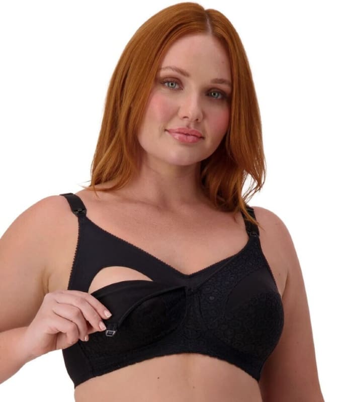 Triumph Lace Maternity Wire-Free Bra - Black Bras