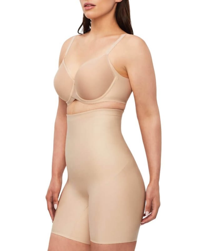 Nancy Ganz X-Factor High Waisted Thigh Shaper Short - Warm Taupe Shapewear 