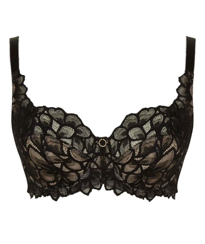 Panache Allure Underwired Full Cup Bra - Black/Latte
