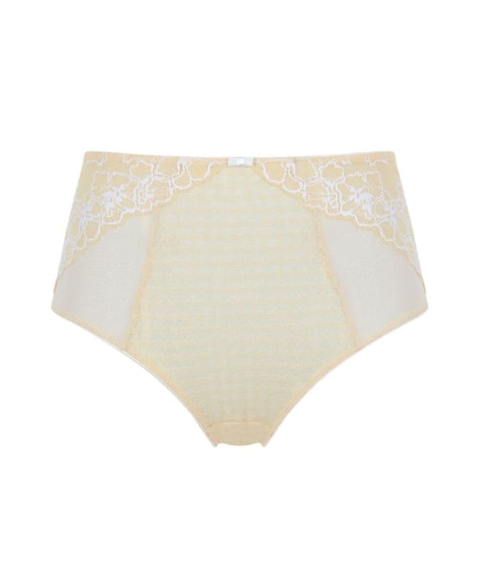 Panache Envy Deep Brief - Lemon White Knickers 